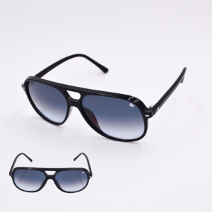 oval negro lente azul degrade estilo bill