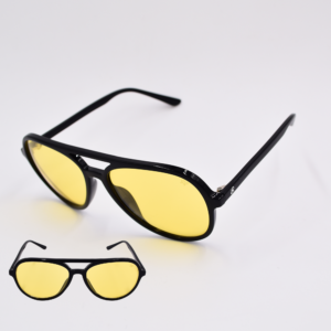 aviador pilot negro lente amarillo traslucido