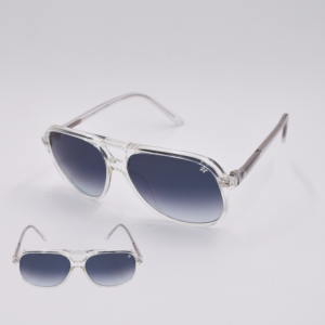 oval transparente lente gris estilo bill
