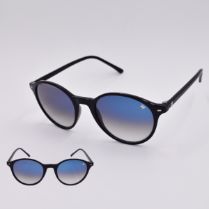 round negro lente azul degrade