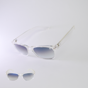 cuadrado transparente lente azul degrade estilo new wayfarer