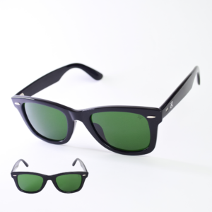 cuadrado negro lente verde g15 estilo wayfarer