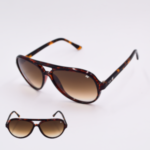 redondo ovalado carey/havana/tortoise lente marron degrade estilo cats